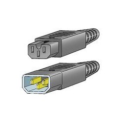 Cabinet Jumper Power Cord, 250 VAC 13A, C14-C15 Connector