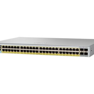 Cisco 48Ps Network Switch, 48  Gigabit Ethernet Poe+ Ports,  370W Poe Budget, Four 1 G Sfp Uplink Ports, Enhanced Limited Lifetime Warranty