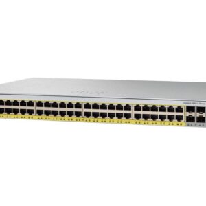 Cisco 48Ts Network Switch, 48  Gigabit Ethernet Ports, Four  1 G Sfp Uplink Ports, Fanless Operation, Enhanced Limited Lifetime Warranty