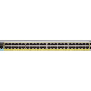 Cisco Q-Ll Network Switch, 48  Gigabit Ethernet Ports, Four  10 G Sfp+ Uplink Ports, Fanless Operation, Enhanced Limited Lifetime Warranty