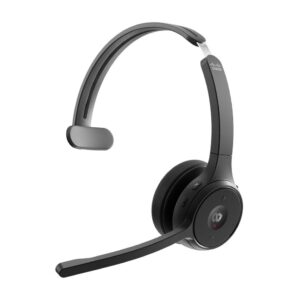 Cisco Less Single On-Ear Bluetooth  Headphones, Webex Button,  Usb-A Hd Bluetooth Adapter, Soft Case, Carbon Black, 1-Year Limited Liability