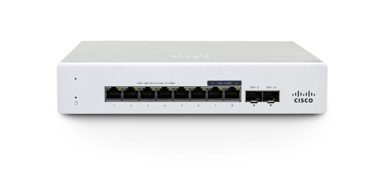 Meraki MS130-8X Cloud Mgd. 6GE + 2x(2.5GE) 120W PoE Switch