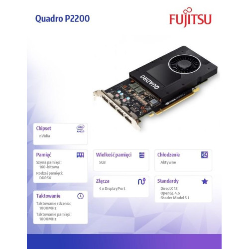 Karta graficzna Quadro P2200 5GB S26361-F2222-L205