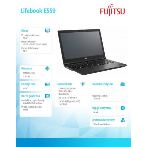 FUJITSU Lifebook E559 15,6