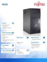 Komputer Esprimo P9010/Win10 i7-10700/16GB/SSD512/DVD PCK:P9010PC71MPL