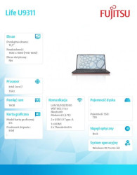Laptop Fujitsu Lifebook U9311x RED FHD-touch i7-1185G7-vpro IRIS 16GB PS LTE SSD1TB W10P 3YOS