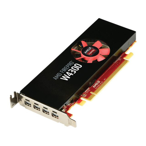 AMD FIREPRO W4300 4GB/Anschlüsse: 4x miniDP, PCIe x16, 4x miniDP/DP-Adapterkabel beigelegt
