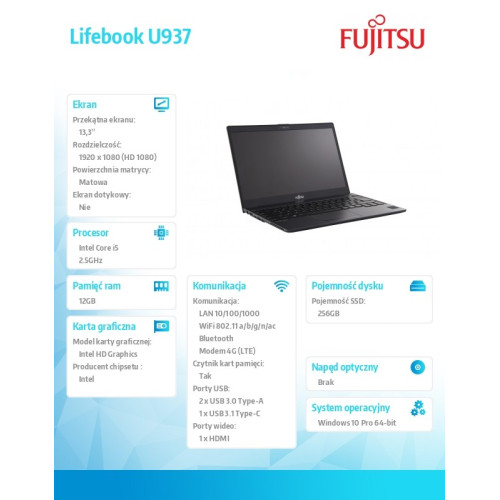 FUJITSU Lifebook U937 13,3