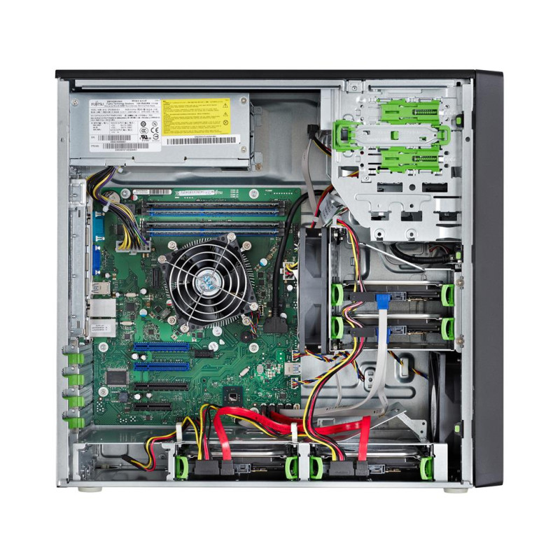 FUJITSU PRIMERGY TX1310 M1 Xeon E3-1226v3 1x8GB DDR3 1600ub ECC RAID SATA 0,1,10 HDD 2x500GB ECO SATA 6G 7,2k 3,5" NoHot Plug 2x
