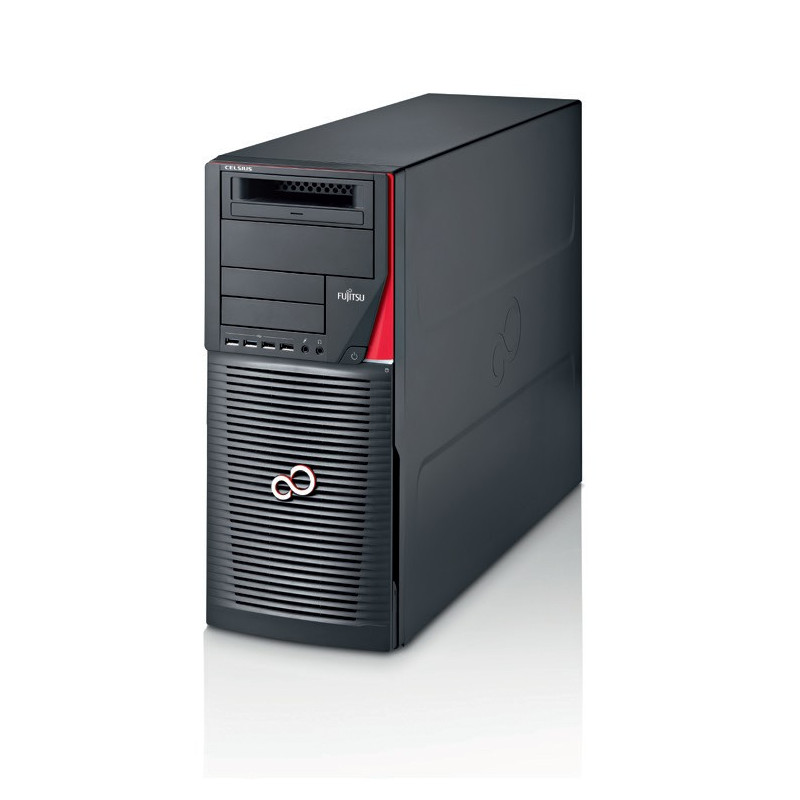 FUJITSU Celsius R940 2xXeon E5-2620v4 4x8GB ECC brak VGA DVD-SM MultiCard Reader 24in1 SSD 256GB HDD 1TB KB Mouse Win10 Pro/Win7