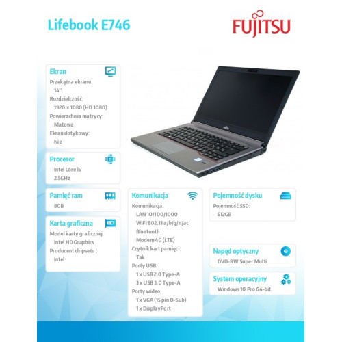 FUJITSU Lifebook E746 14