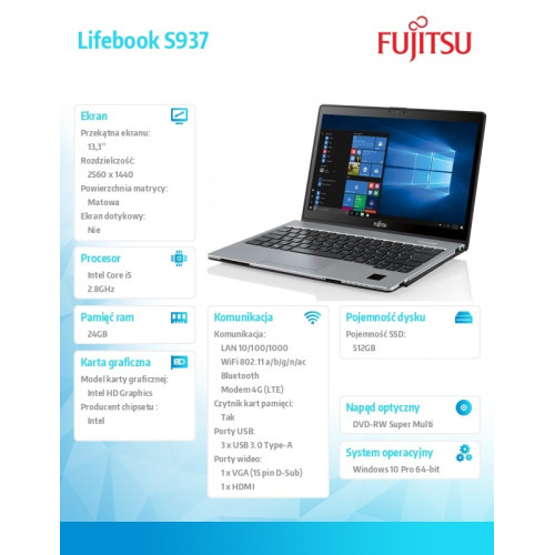 LB S937 /13.3' WQHD/I7-7600U 8GB/16 GB/