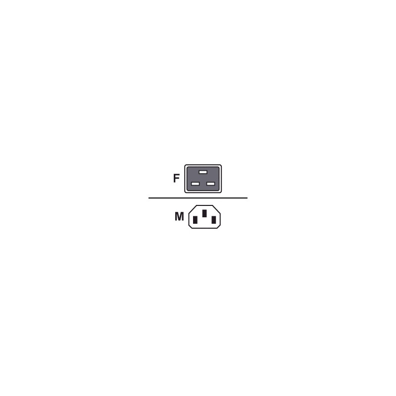 Power cord IEC320 C19 -  IEC320 C14
