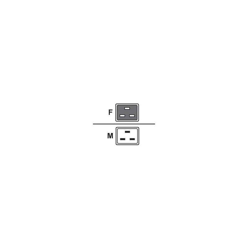 Power cord 16A IEC320 C19->C20