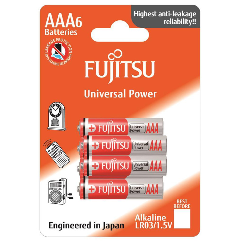FUJITSU Baterie Alkaliczne LR03 AAA 6 szt | blister