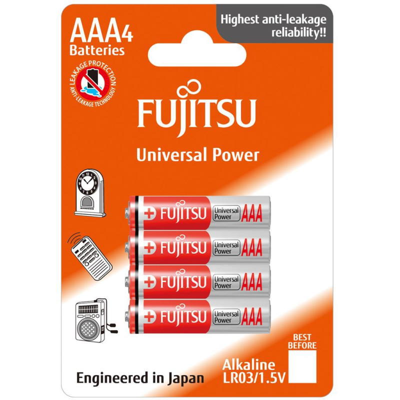 FUJITSU Baterie Alkaliczne LR03 AAA 4 szt | blister