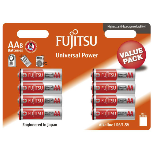 FUJITSU Baterie Alkaliczne LR6 AA 8 szt | blister