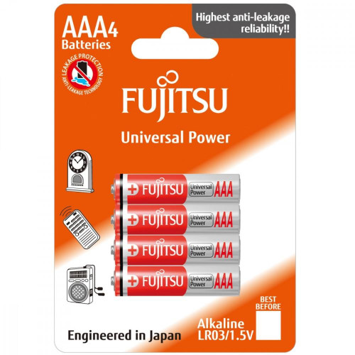 FUJITSU Baterie Alkaliczne LR03 AAA 4 szt | blister